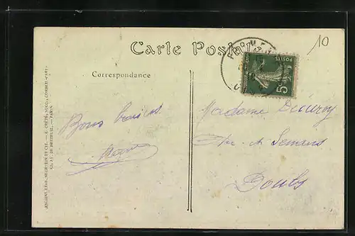 AK Saint-Arnoult, La Mairie & l`Eglise