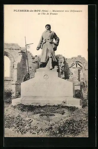 AK Plessier-de-Roy, Monument aux Défenseurs de l`Ile de France