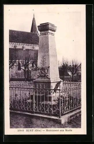 AK Bury, Monument aux Morts