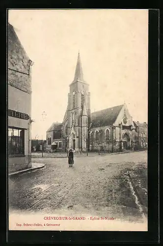 AK Crèvecoeur-le-Grand, Eglise Saint-Nicolas