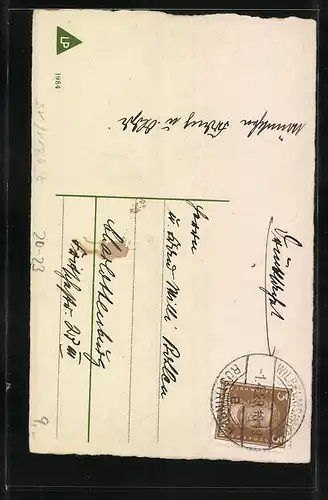 AK Osterhasenpaar beim Tanz