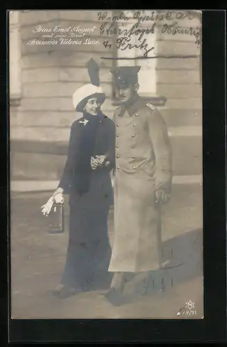 AK Ernst August Herzog von Braunschweig mit Prinzessin Victoria Luise