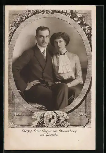AK Ernst August Herzog von Braunschweig nebst Gemahlin