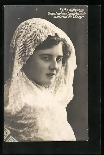 AK Käthe Widlewsky, Sängerin vom Concert-Ensemble Nordstern