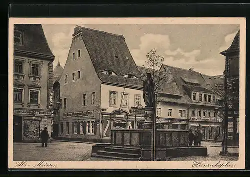 AK Meissen, Heinrichsplatz in der Altstadt