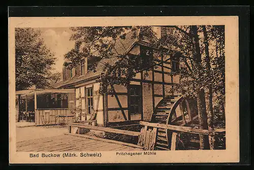 AK Bad Buckow /Märk. Schweiz, Gasthaus Pritzhagener Mühle