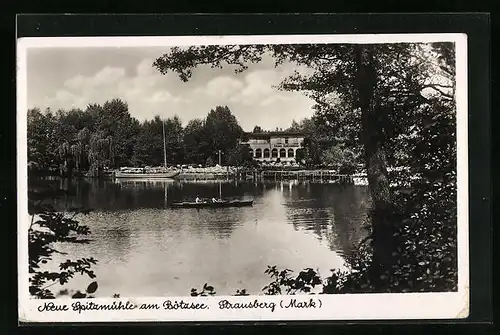 AK Strausberg, Gasthaus Neue Spitzmühle am Bötzsee