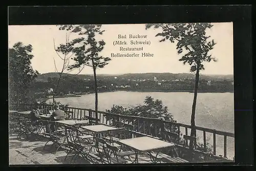 AK Bad Buckow /Märk. Schweiz, Ortsansicht vom Gasthaus Bollersdorfer Höhen aus