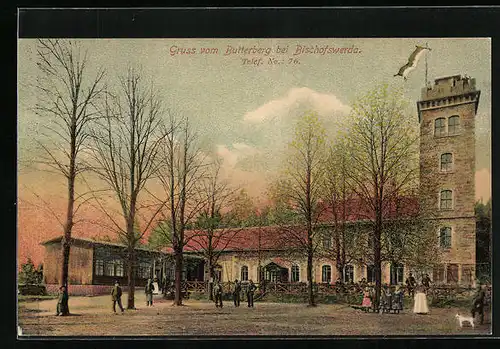 AK Bischofswerda, Gasthaus auf dem Butterberg