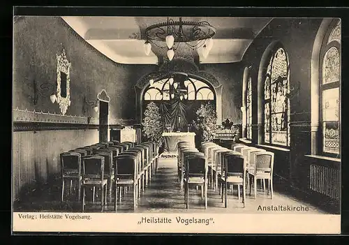 AK Gommern, Heilstätte Vogelsang, Anstaltskirche, Innenansicht