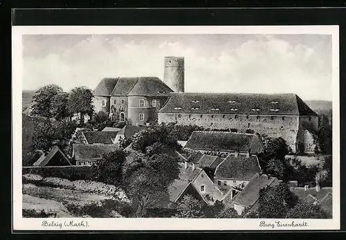 AK Belzig /Mark, Burg Eisenhardt mit Häusern