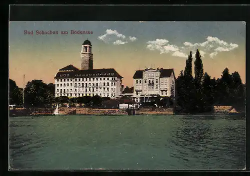 AK Bad Schachen /Bodensee, Hotel am Wasser