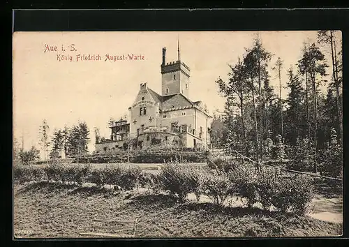AK Aue i. S., König Friedrich August-Warte