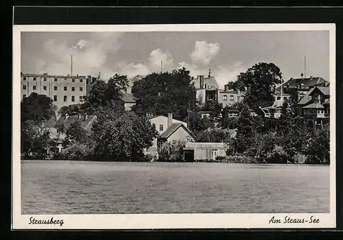 AK Strausberg, Ortspartie mit Straus-See