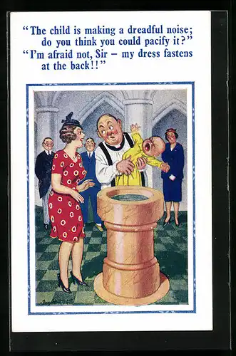 Künstler-AK Donald McGill: Do you think you could pacify it?