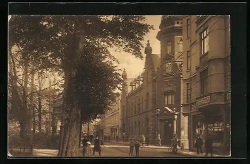 AK Harburg /Hamburg, Rathausstrasse mit Post