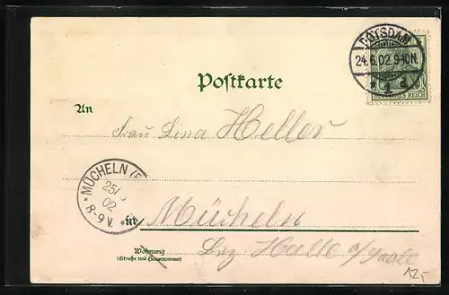 Lithographie Potsdam, Tabacks-Collegium, Wappen