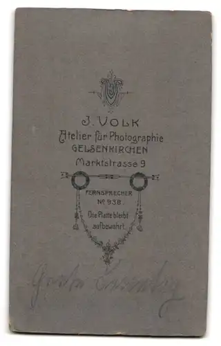 Fotografie J. Volk, Gelsenkirchen, Marktstr. 9, Portrait bildschöne junge Frau mit Flechtdutt