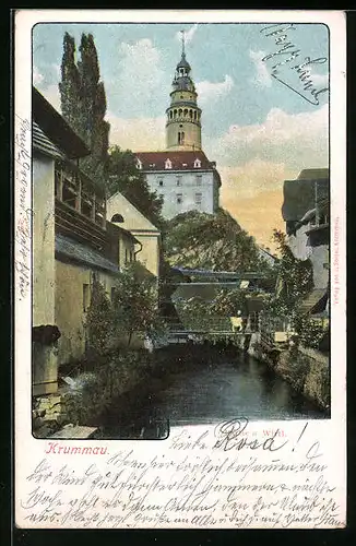 AK Krumau / Cesky Krumlov, Teilansicht