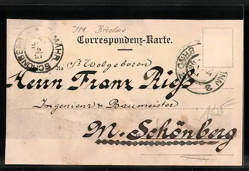 AK Lundenburg, Stadtplatz, Schlosshof