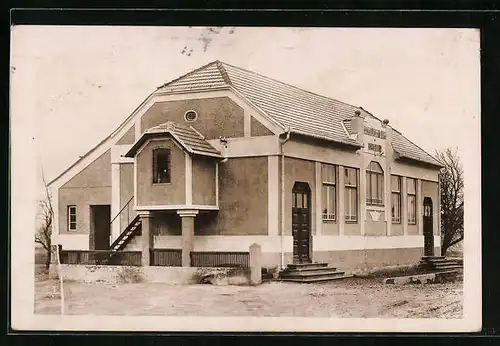 AK Hustopece, Katol. dum a kino Orel