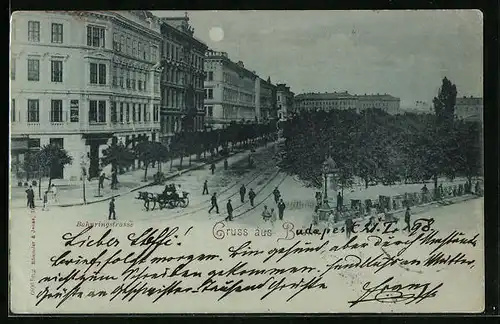 Mondschein-AK Brünn / Brno, Bahnringstrasse