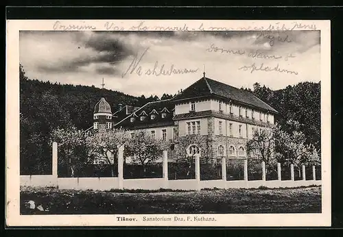 AK Tisnov, Sanatorium Dra. F. Kuthana
