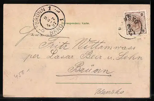 Lithographie Blansko, Macocha, Club ces Turistu