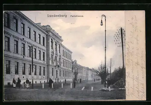 AK Lundenburg, Blick in die Parkstrasse