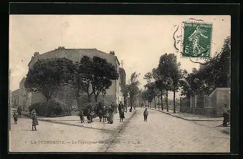 AK La Courneuve, la Carrefour de la Crois