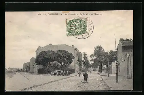 AK La Courneuve, Carrefour de la Croix-Blanche