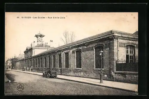 AK Saint-Ouen, les Ecoles, Rue Emile-Zola