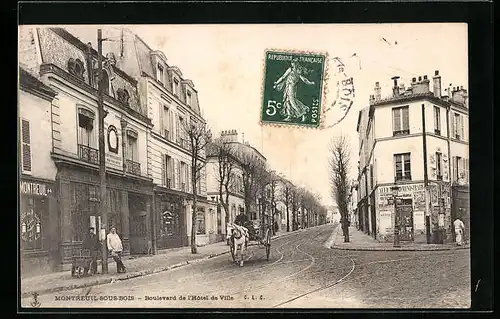 AK Montreuil-sous-Bois, Boulevard de l'Hotel de Ville