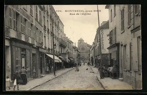AK Montreuil-sous-Bois, Rue de l'Église