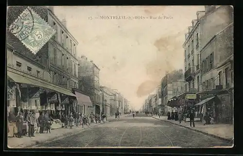 AK Montreuil-sous-Bois, Rue de Paris