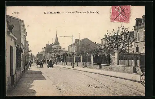 AK Montreuil-sous-Bois, la Rue de Vincennes