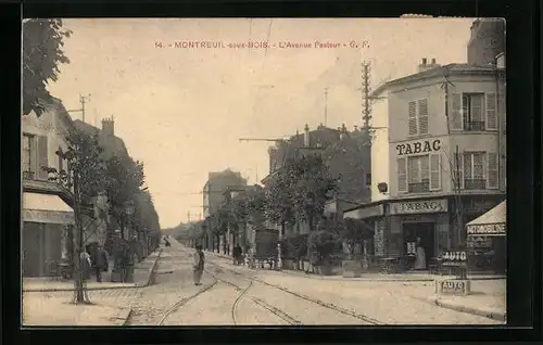 AK Montreuil-sous-Bois, l'Avenue Pasteur