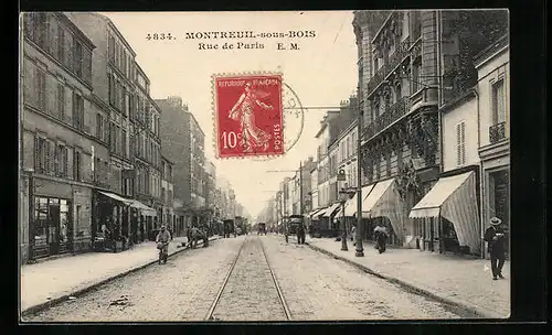 AK Montreuil-sous-Bois, Rue de Paris