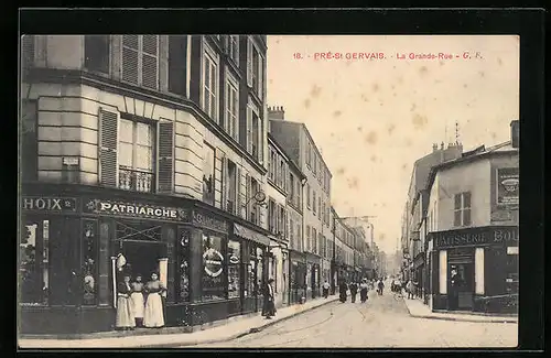 AK Le Pré-Saint-Gervais, la Grande-Rue