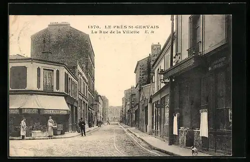 AK Le Pré-Saint-Gervais, la Rue de la Villette