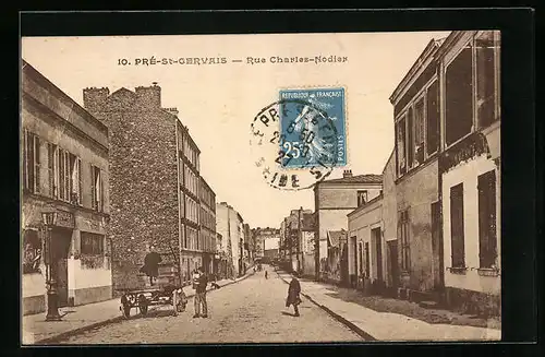 AK Le Pré-Saint-Gervais, Rue Charles-Nodier