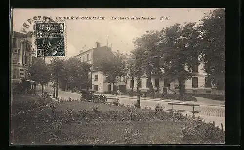 AK Le Pré-St-Gervaiss, la Mairie et les Jardins