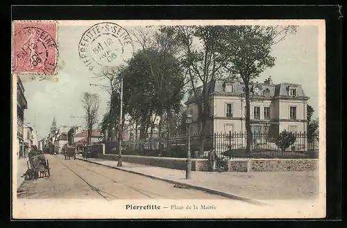 AK Pierrefitte, Place de la Mairie