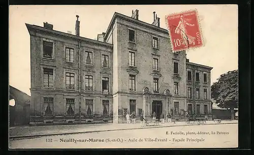 AK Neuilly-sur-Marne, Asile de Ville-Évrard, Facade Principale