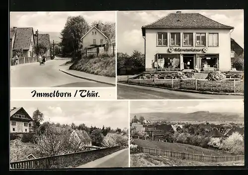 AK Immelborn / Thüringen, Volkssparkasse, Teil- und Gesamtansichten