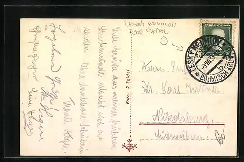 AK Krumau / Cesky Krumlov, Gesamtansicht