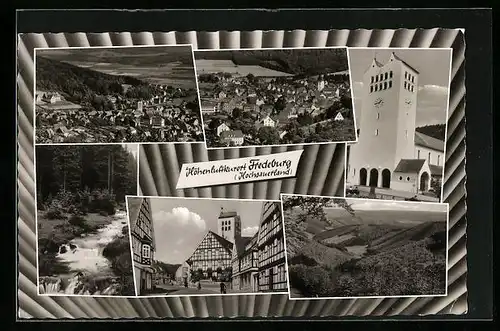 AK Fredeburg / Hochsauerland, Markt, Kirche, Gesamtansichten
