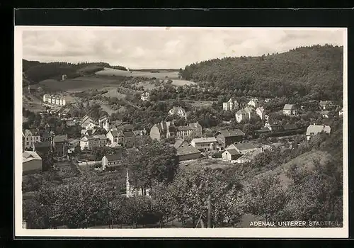 AK Adenau, Blick auf den unteren Stadtteil