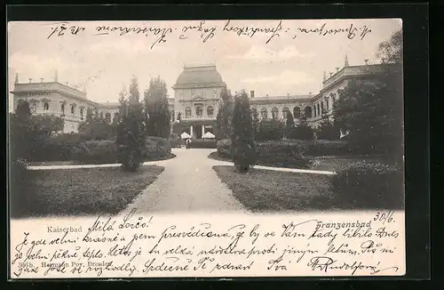 AK Franzensbad, Kaiserbad, Gebäude mit Anlagen