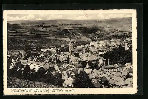 AK Graslitz, Panoramablick vom Berg gesehen